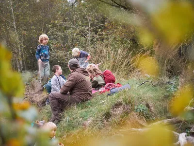 BSO groep in het bos
