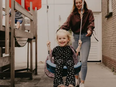 Kinderen spelen bij Ut Kuukediefien