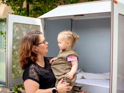 Buiten slapen op de kinderopvang