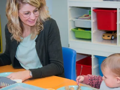 Eten op kinderdagverblijf Villa Klein Nibbeland