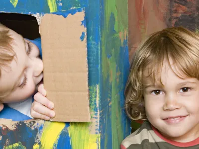 Two boys playing