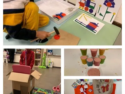 Kinderen hebben plezier tijdens de opvang
