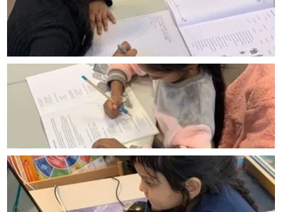 Kinderen werken samen aan een activiteit
