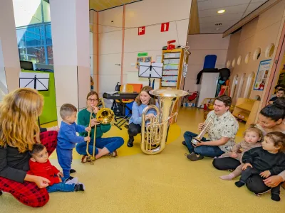 muziek beleven voor baby's kinderdagopvang