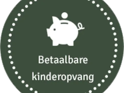 Betaalbare kinderopvang badge.