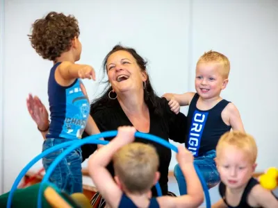 Peuters aan het spelen bij Kinderwoud kinderopvang