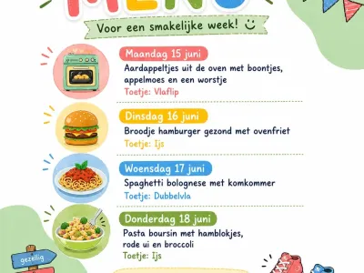 Vandaag gaat de Avondvierdaagse weer van start! Daarom hebben de leidsters op de BSO een lekker menu samengesteld, zodat de kinderen met een volle maag aan de wandeling kunnen beginnen. Heel veel plez
